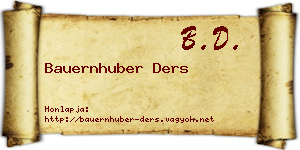 Bauernhuber Ders névjegykártya